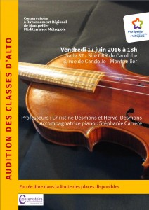 programme audition d'alto 17 06 2016